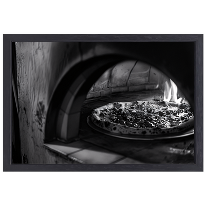 Tijd voor pizza canvas met baklijst