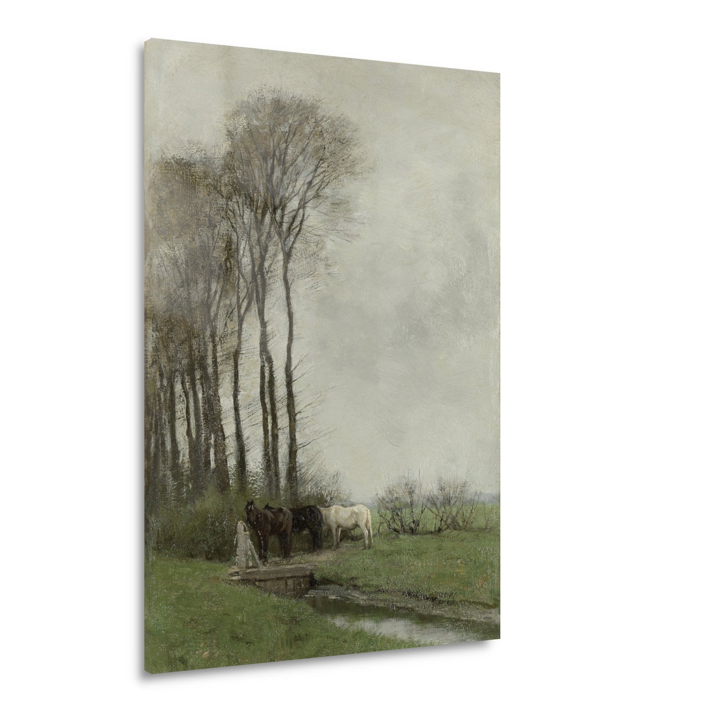 Paarden bij het hek - Anton Mauve Acrylglas