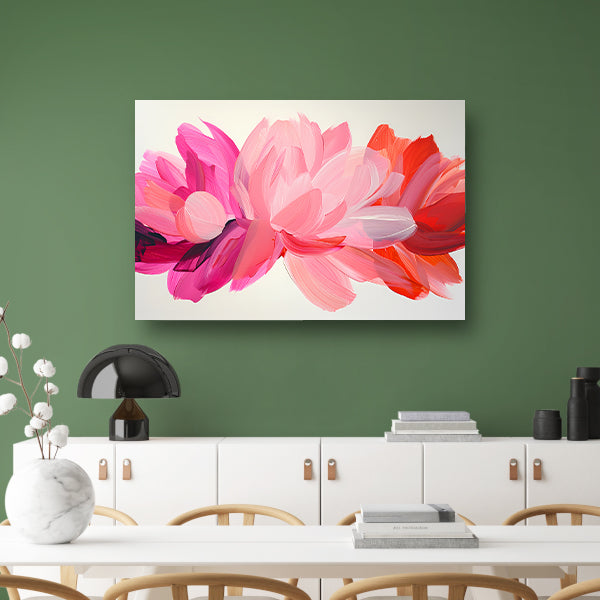 Kleurrijk abstract bloemenontwerp voor interieur poster