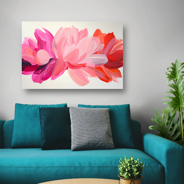 Kleurrijk abstract bloemenontwerp voor interieur poster