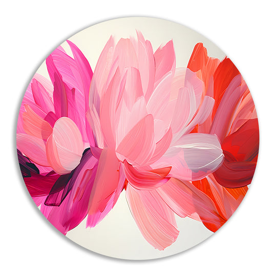 Kleurrijk abstract bloemenontwerp voor interieur forex muurcirkel