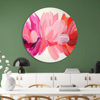 Kleurrijk abstract bloemenontwerp voor interieur forex muurcirkel