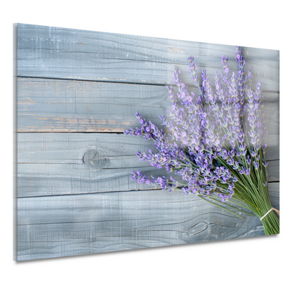 Lavendel op houten tafel acrylglas