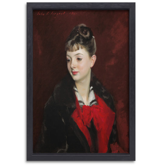Portret van mevrouw Suzanne Poirson - John Singer Sargent canvas met baklijst