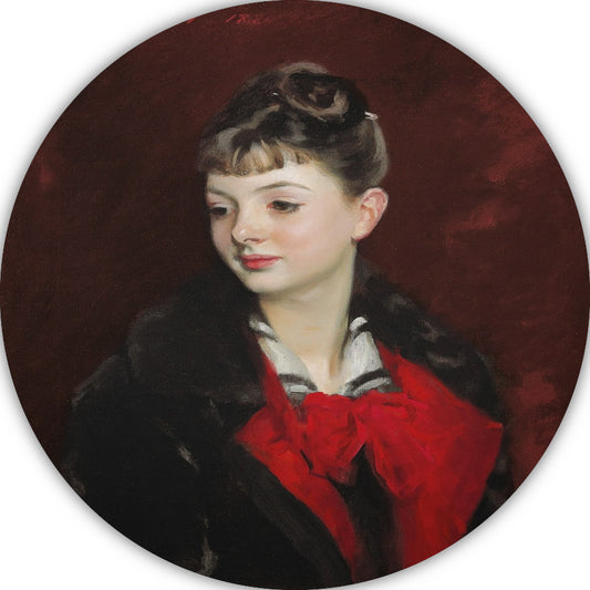 Portret van mevrouw Suzanne Poirson - John Singer Sargent aluminium muurcirkel