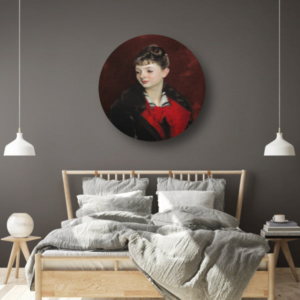 Portret van mevrouw Suzanne Poirson - John Singer Sargent aluminium muurcirkel
