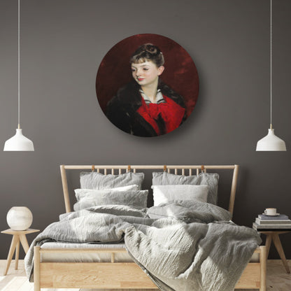 Portret van mevrouw Suzanne Poirson - John Singer Sargent aluminium muurcirkel