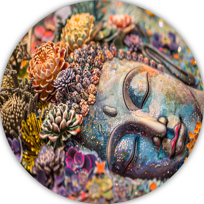 Boeddha in Bloemenpracht forex muurcirkel