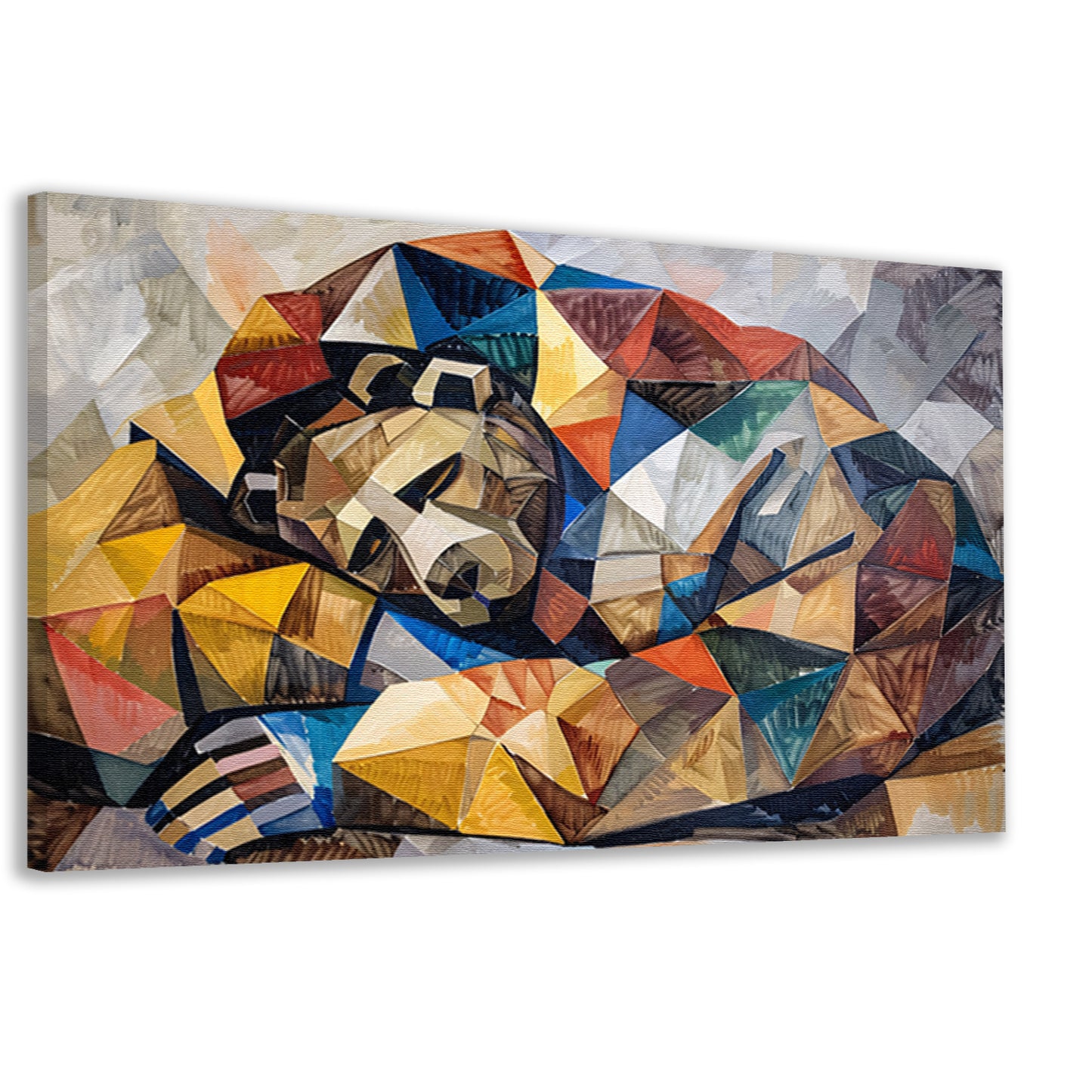 Beer in geometrische vormen en kleurencanvas