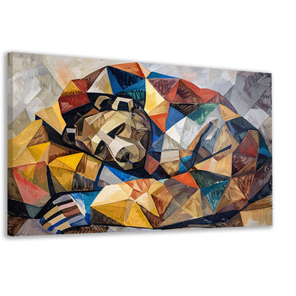 Beer in geometrische vormen en kleurencanvas