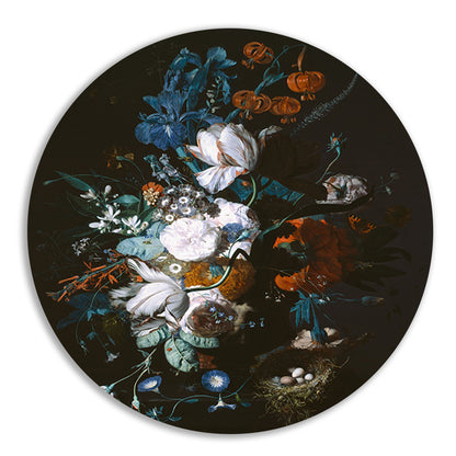 Vaas met bloemen - Jan Davidsz de Heem aluminium muurcirkel