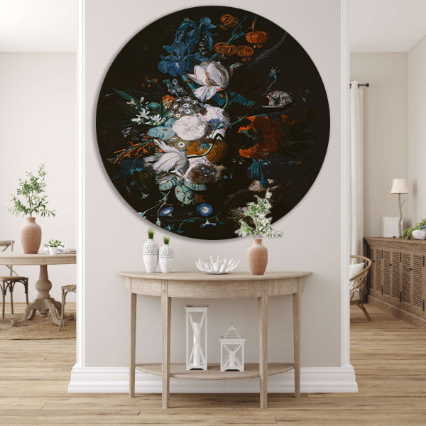 Vaas met bloemen - Jan Davidsz de Heem aluminium muurcirkel