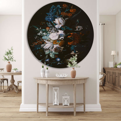 Vaas met bloemen - Jan Davidsz de Heem aluminium muurcirkel