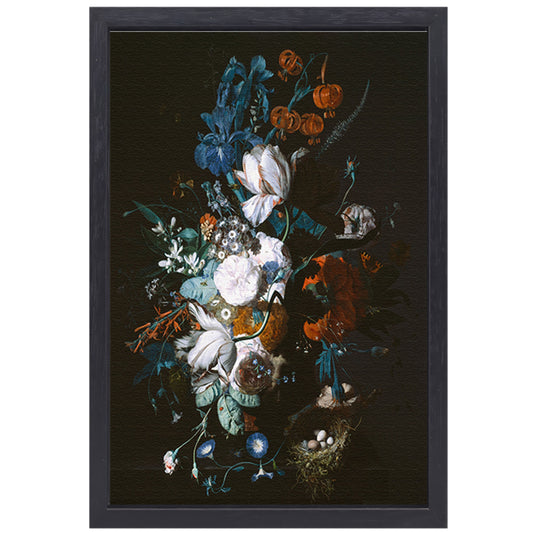 Vaas met bloemen - Jan Davidsz de Heem canvas met baklijst
