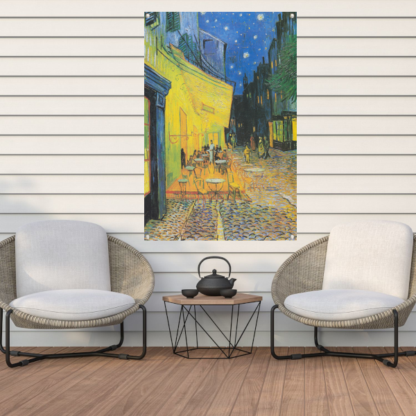 Caféterras bij nacht - Vincent van Gogh tuinposter
