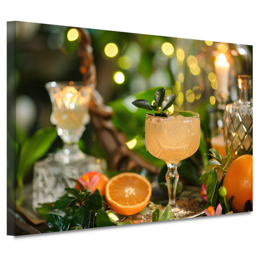 Minimalistisch Martini Stilleven canvas