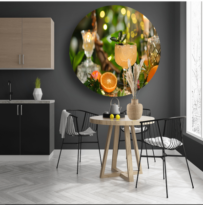 Minimalistisch Martini Stilleven forex muurcirkel
