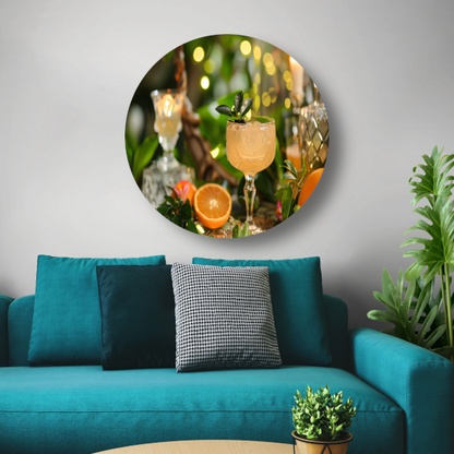 Minimalistisch Martini Stilleven forex muurcirkel