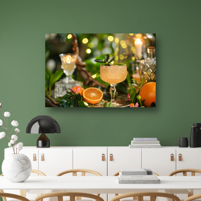 Minimalistisch Martini Stilleven canvas