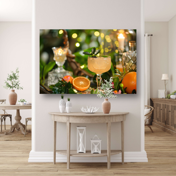 Minimalistisch Martini Stilleven canvas