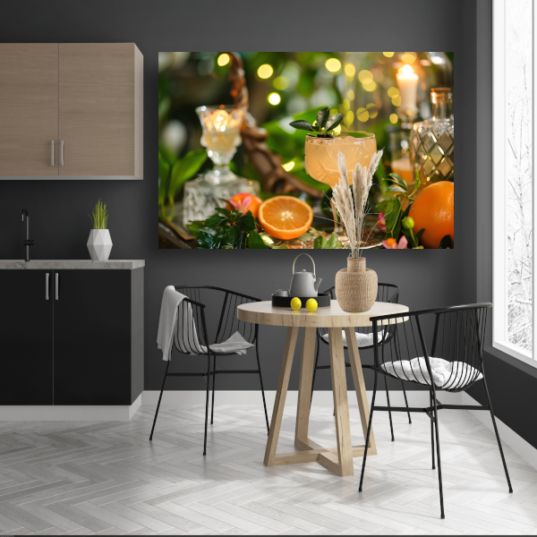 Minimalistisch Martini Stilleven canvas