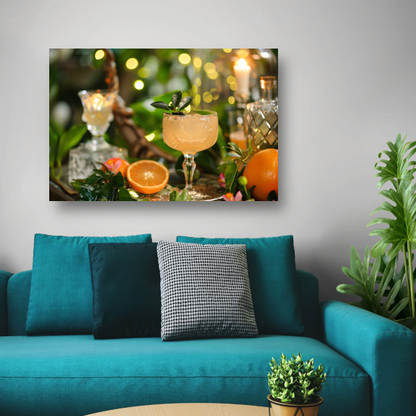 Minimalistisch Martini Stilleven canvas