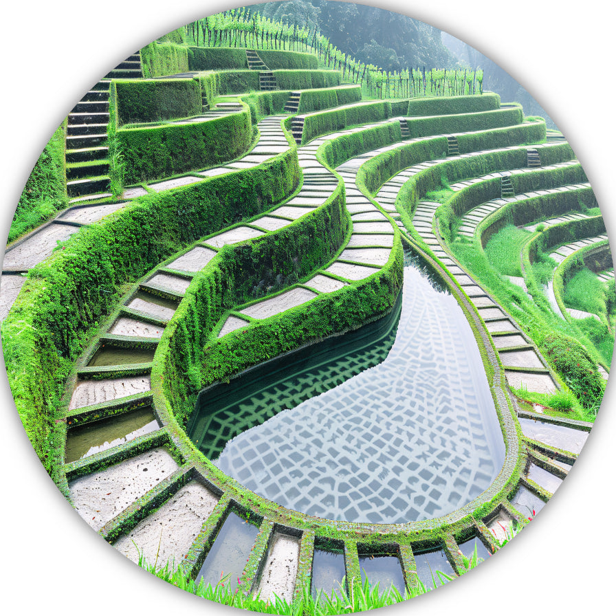 Symmetrische Trappen en Reflecterend Water forex muurcirkel