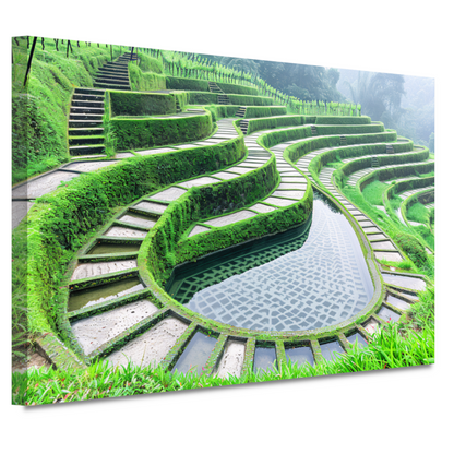 Symmetrische Trappen en Reflecterend Water canvas