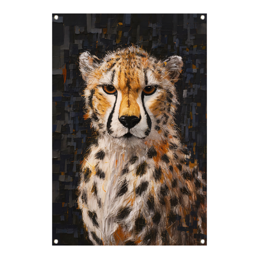 Moderne Kunst Cheetah met Intense Blik tuinposter