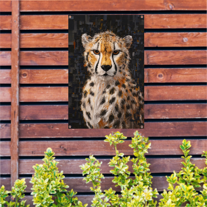 Moderne Kunst Cheetah met Intense Blik tuinposter