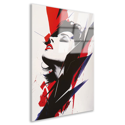 Abstract modern portret van een vrouw acrylglas