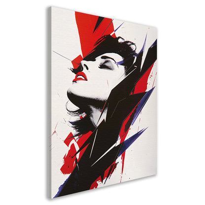 Abstract modern portret van een vrouw canvas
