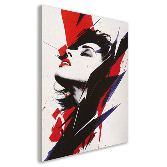 Abstract modern portret van een vrouw canvas