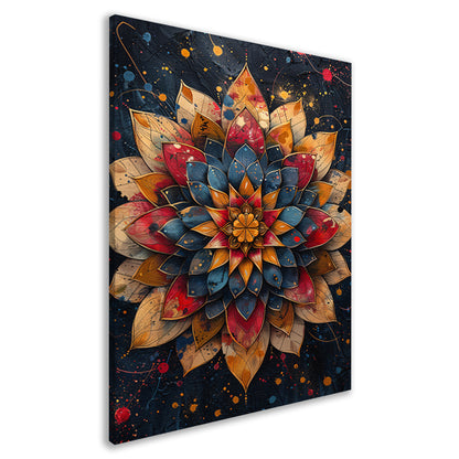 Abstract Bloem in Explosie van Kleuren canvas
