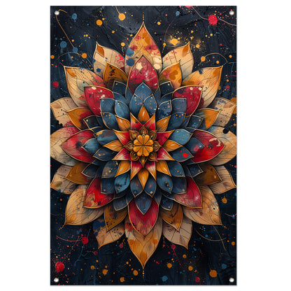 Abstract Bloem in Explosie van Kleuren tuinposter