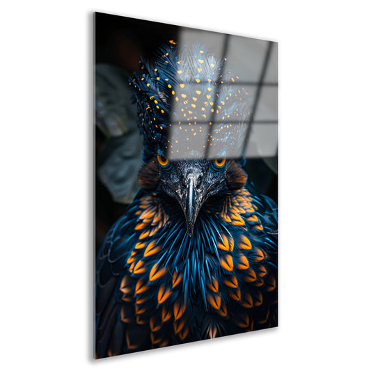 Intens Oog van een Kleurrijke Vogel acrylglas