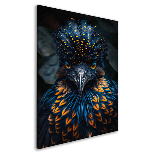 Intens Oog van een Kleurrijke Vogel canvas