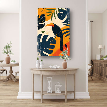 Modern Toucan in Tropisch Paradijs canvas