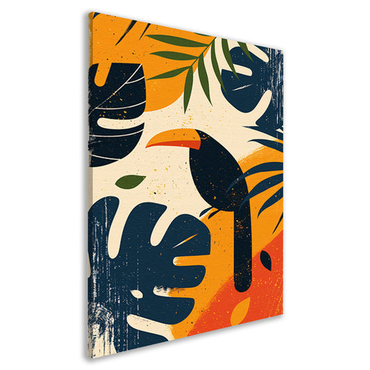 Modern Toucan in Tropisch Paradijs canvas
