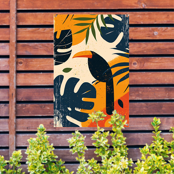Modern Toucan in Tropisch Paradijs tuinposter