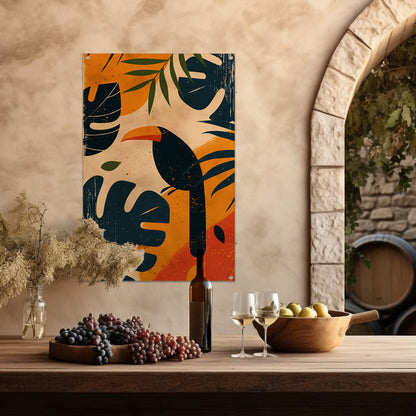 Modern Toucan in Tropisch Paradijs tuinposter