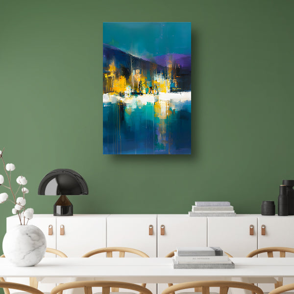 Abstracte digitale kunst van kleurrijk landschap acrylglas