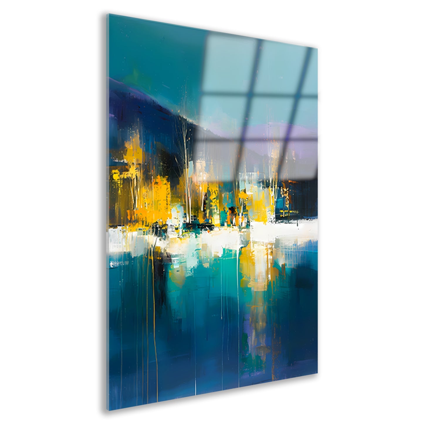 Abstracte digitale kunst van kleurrijk landschap acrylglas