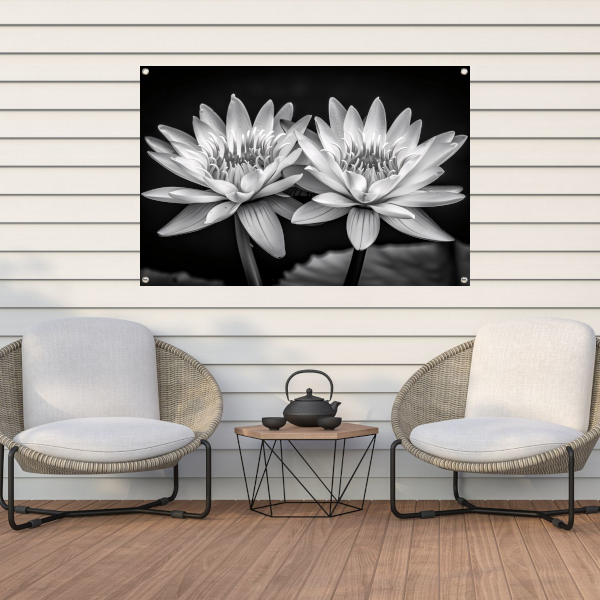 Stilleven met waterlelies tuinposter