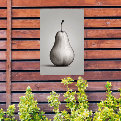 Minimalistische Peer in Zwart en Wit tuinposter