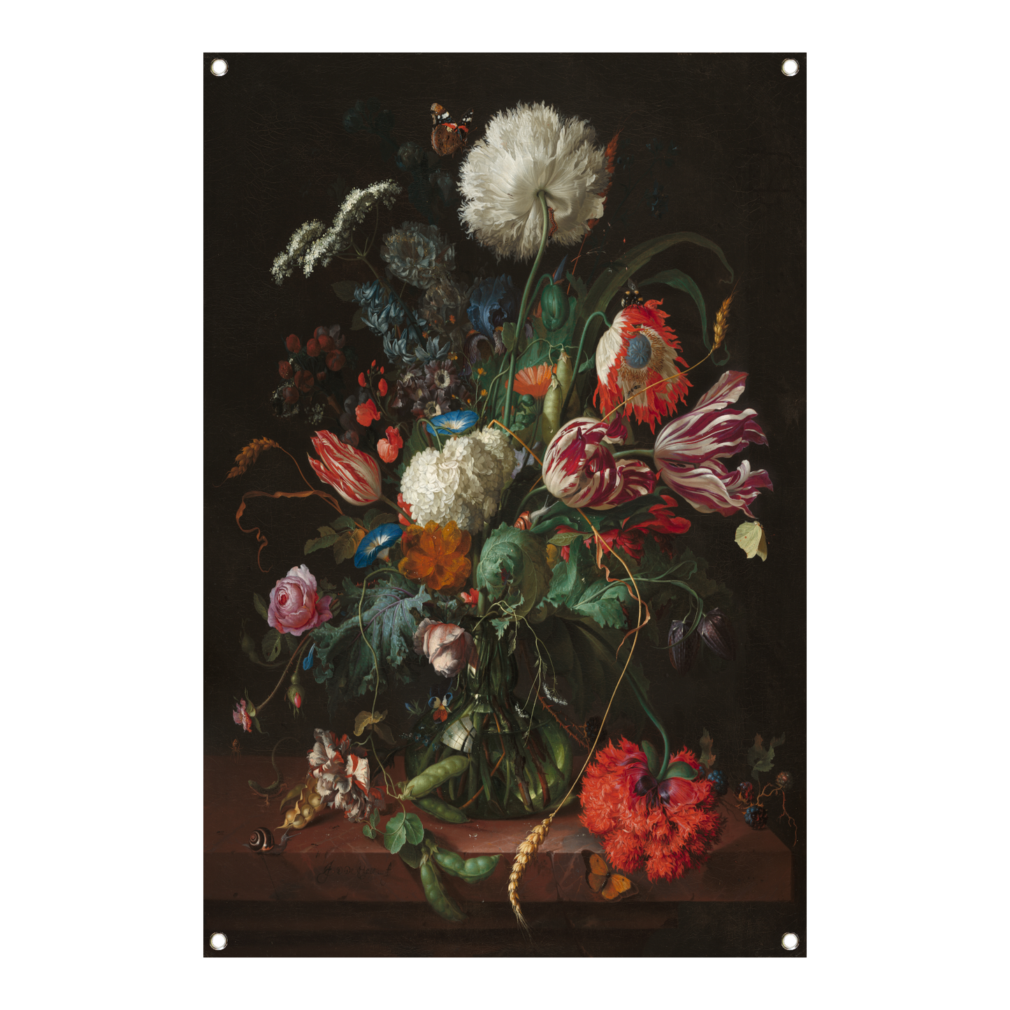 Vaas met bloemen - Jan Davidsz. de Heem tuinposter