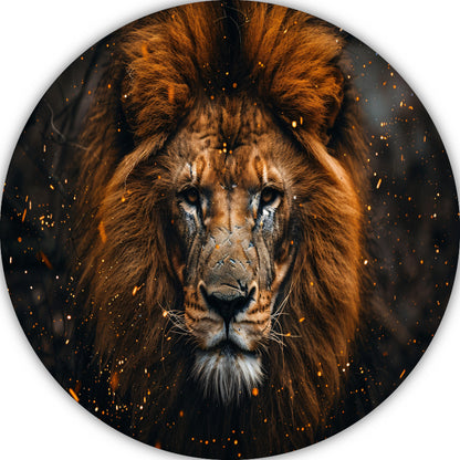 Leeuwenblik - Koninklijke Kracht aluminium muurcirkel