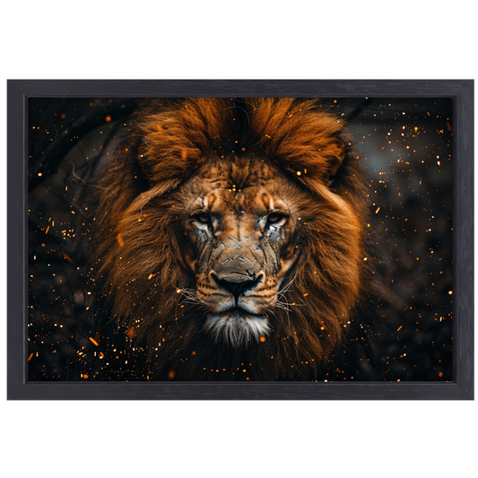 Leeuwenblik - Koninklijke Kracht canvas met baklijst