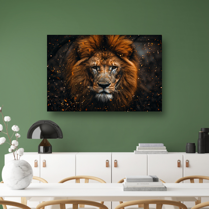 Leeuwenblik - Koninklijke Kracht canvas met baklijst