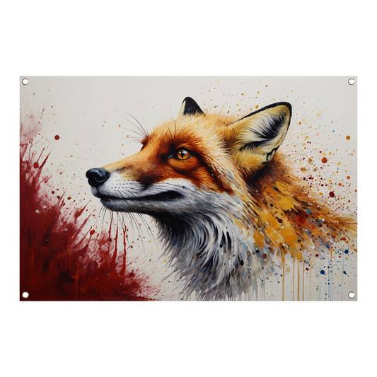 Levendige Impressionistische Vossen Spatten tuinposter